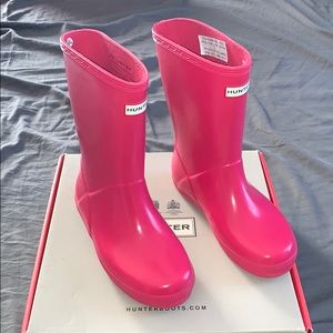 Big Girls HUNTER rain boots. Worn 3 times!!